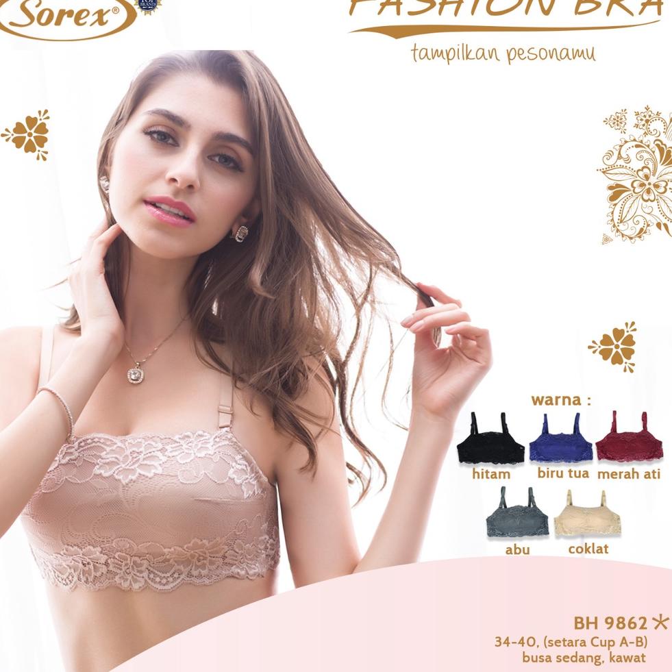 Murah Banget BH Bra Sorex Kemben Brukat Kawat Busa 9862