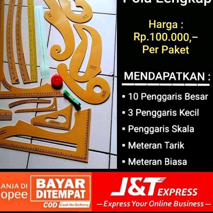 

Terbaru | TD4 | Penggaris pola jahit terlaris - 16 pcs/paket (Free Packing Kardus)