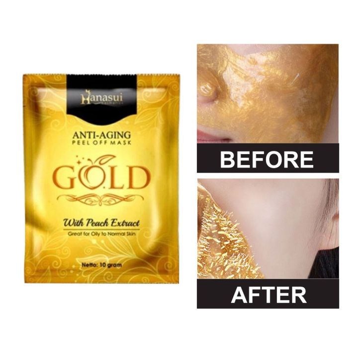 𝐑𝐀𝐃𝐘𝐒𝐀 - Hanasui Naturgo Peel Off Masker Hitam Komedo | GOLD Anti Aging