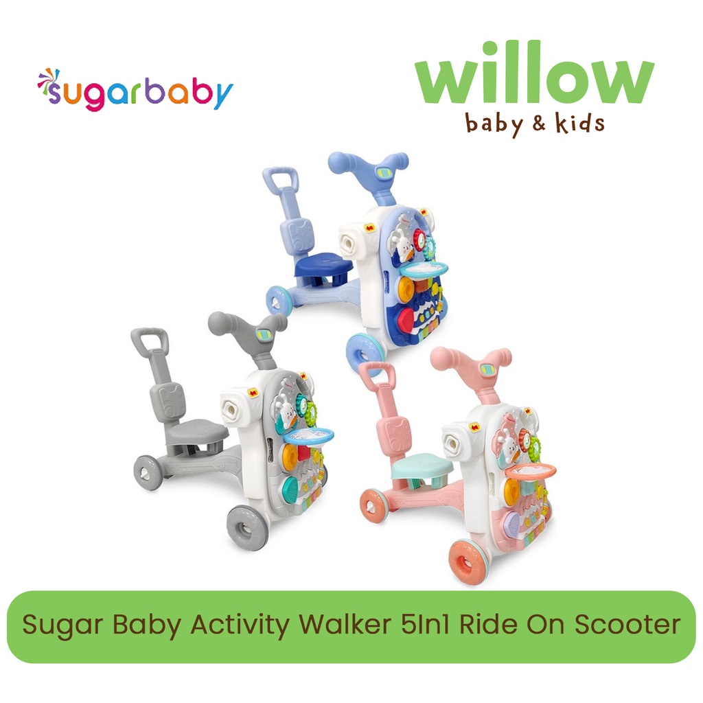 Baby Push Walker - Sugar Baby Activity Walker 5In1 Ride On Scooter