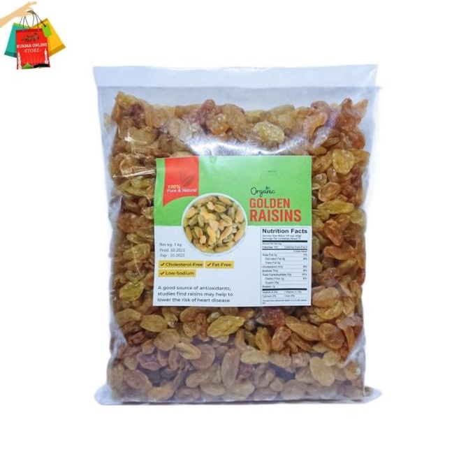 

Kismis Golden Raisins Jumbo 1 kg - Asam Manis TERLARIS