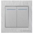 MASKO KRISTA SILVER Saklar Double / Saklar SERIE K-SV212
