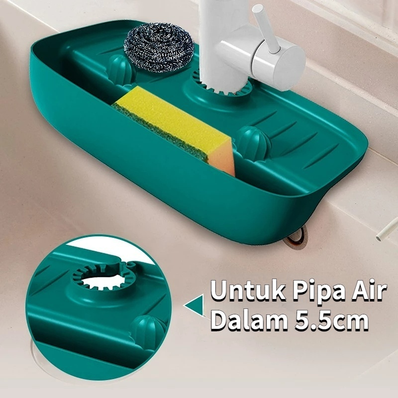 【COD】Silikon Faucet Splash Mat Wastafel Sabun Kamar Mandi Dispenser Drain Pad Wastafel Faucet Drain Organizer