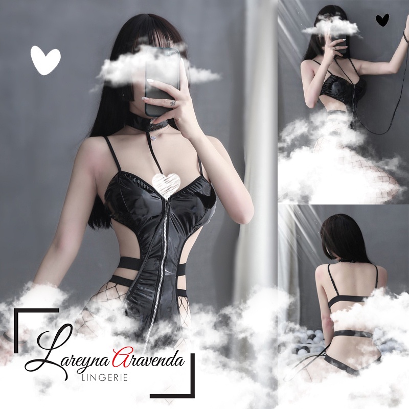 Lareyna Aravenda Set Lingerie Menawan + Tali Tuntun Model Be Yours Forever LG561