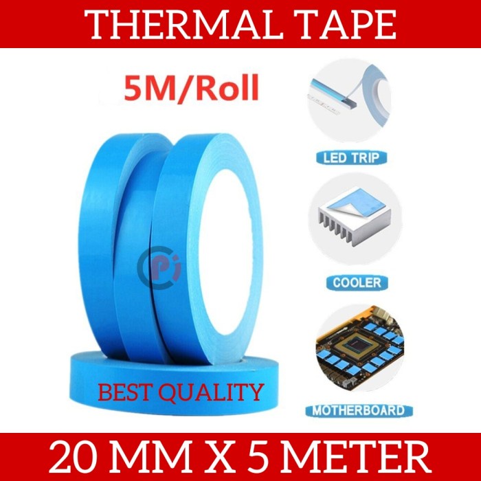 Thermal Tape Double Tape Penghantar Panas Untuk Heatsink 20mm x 5Meter