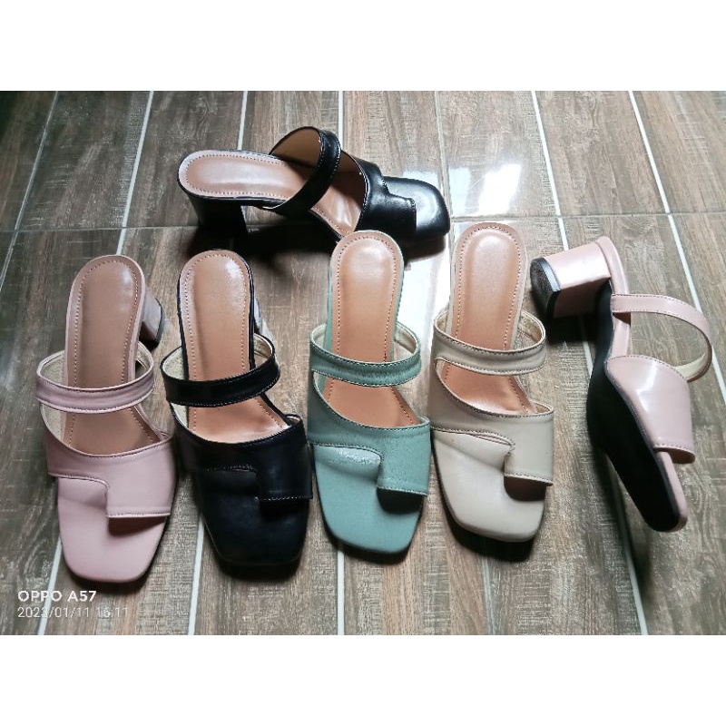 sandal wanita tarry heels 5cm