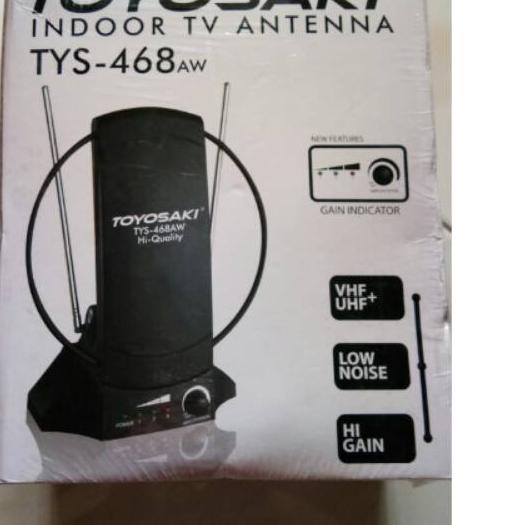 ✳ Original antena tv led dalam indoor digital toyosaki TYS-468 + booster kualitas terbaik 30DB ☀