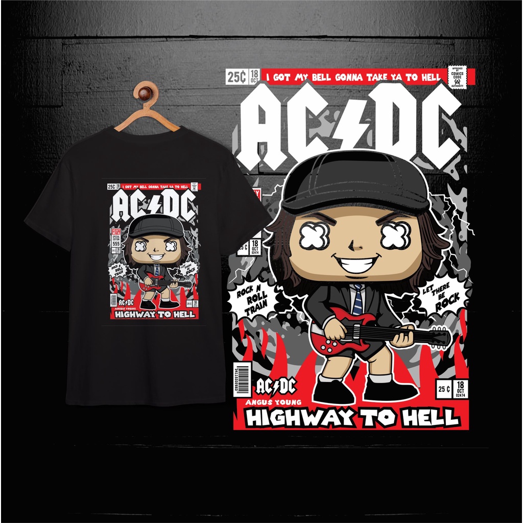 Ozuru Comics T-shirt AC DC Kaos Design Premium