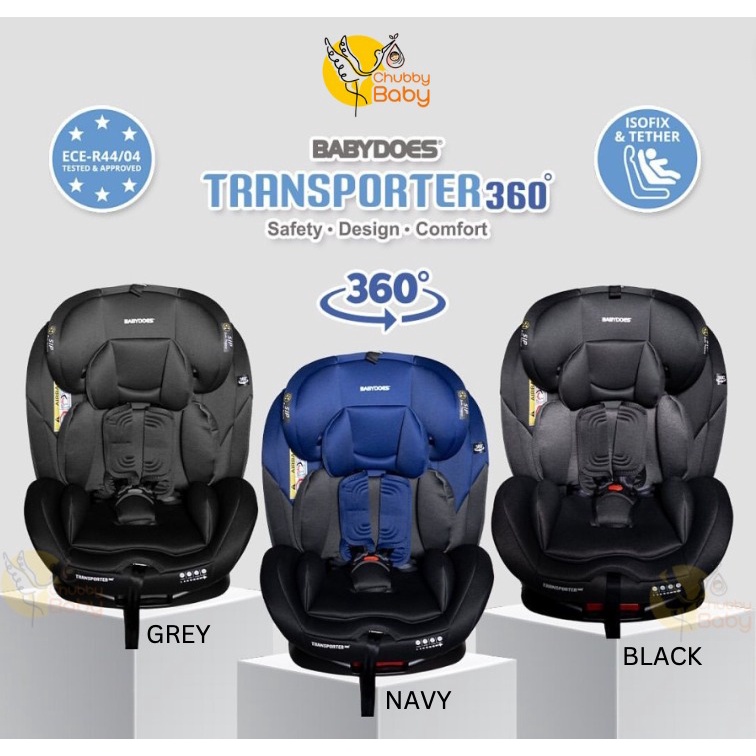 Babydoes Car Seat Transporter 360° | Kursi Mobil Bayi | WW-8738