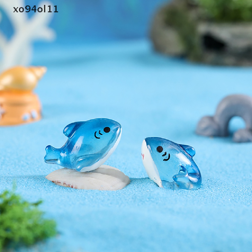 Xo Patung Miniatur Ikan Paus Mikro Landscape Ornamen Aksesoris Rumah Boneka Decora OL