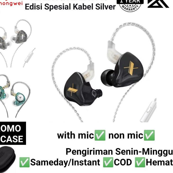 ➤ KZ EDX With Mic KZ Earphones 1 Dynamic Bass Earbuds In Ear Monitor ❉