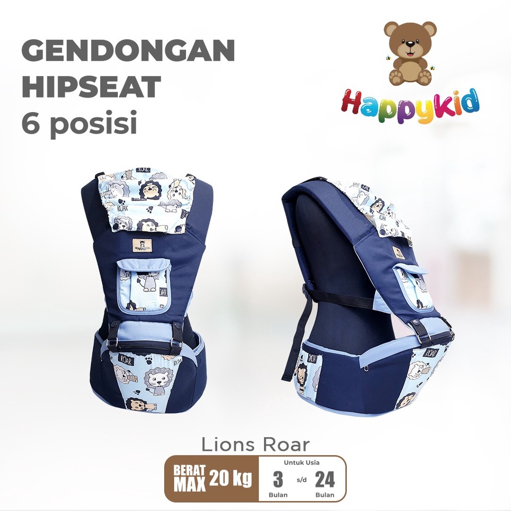Flower Cart's Happy Kid Gendongan Bayi Hip seat Baby 6 Posisi 3 Bulan - 36 Bulan Hipseat