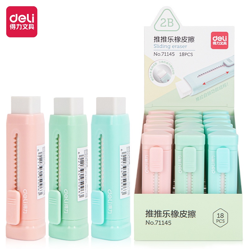

Deli Penghapus Sliding Eraser Warna Lucu - 71145