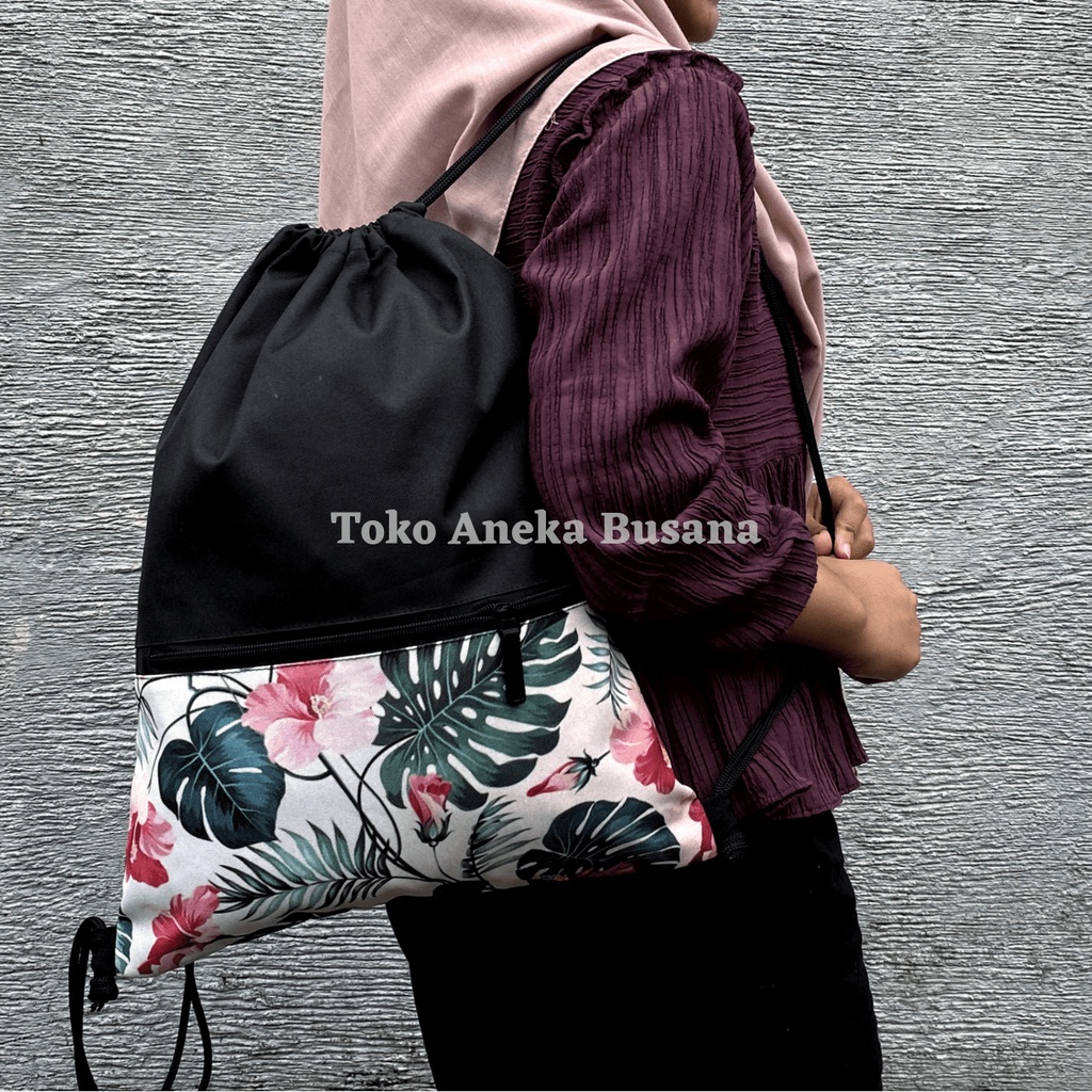 Tas Serut Wanita String Bag Tas Travel Drawstring Bag Tas Ransel Serut Wanita MTS0013