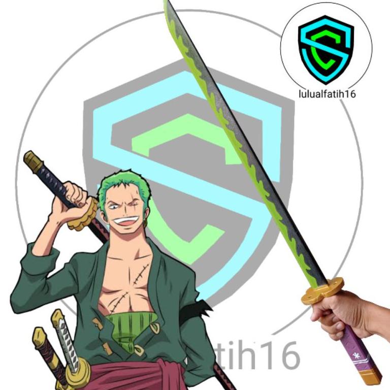 [ART. 480750] Pedang Mainan Enma Roronoa Zoro One Piece Bahan Full Kayu