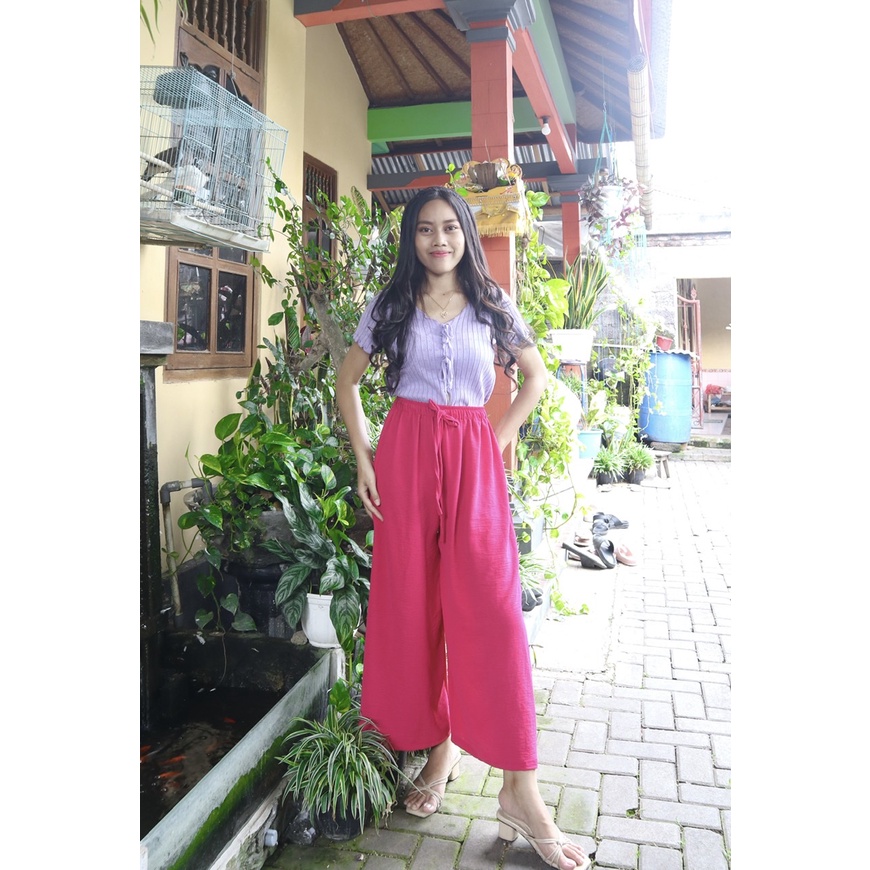 ￼KULOT CRINCLE AIRFLOW HIGHWAIST LOOSE PANTS / ￼RUBBY KULOT DAILY BAHAN CRINKLE AIRFLOW PREMIUM/KULO