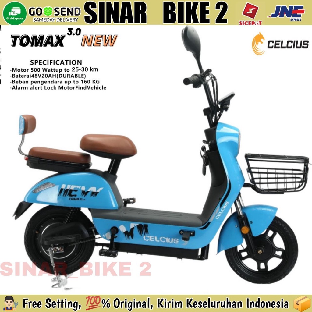 Sepeda Listrik CELCIUS TOMAX 6.0  Electric E Bike 500 Watt