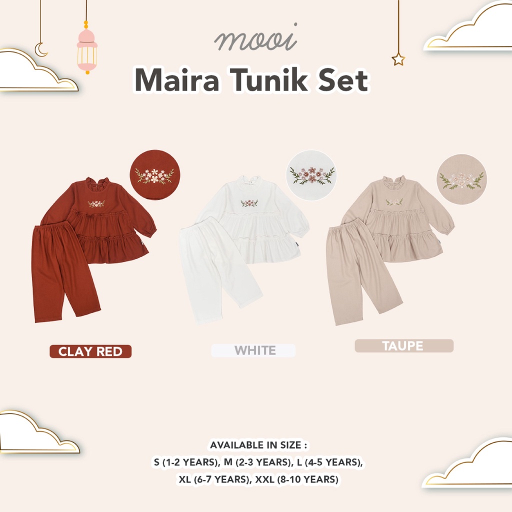 PROMO 7.7 PROMO BAJU LEBARAN MURAH MOOI EDISI LEBARAN MILA MUSLIM TUNIK / MAIRA TUNIK SET SETELAN TUNIK ANAK PEREMPUAN FASHION BAJU LEBARAN ANAK