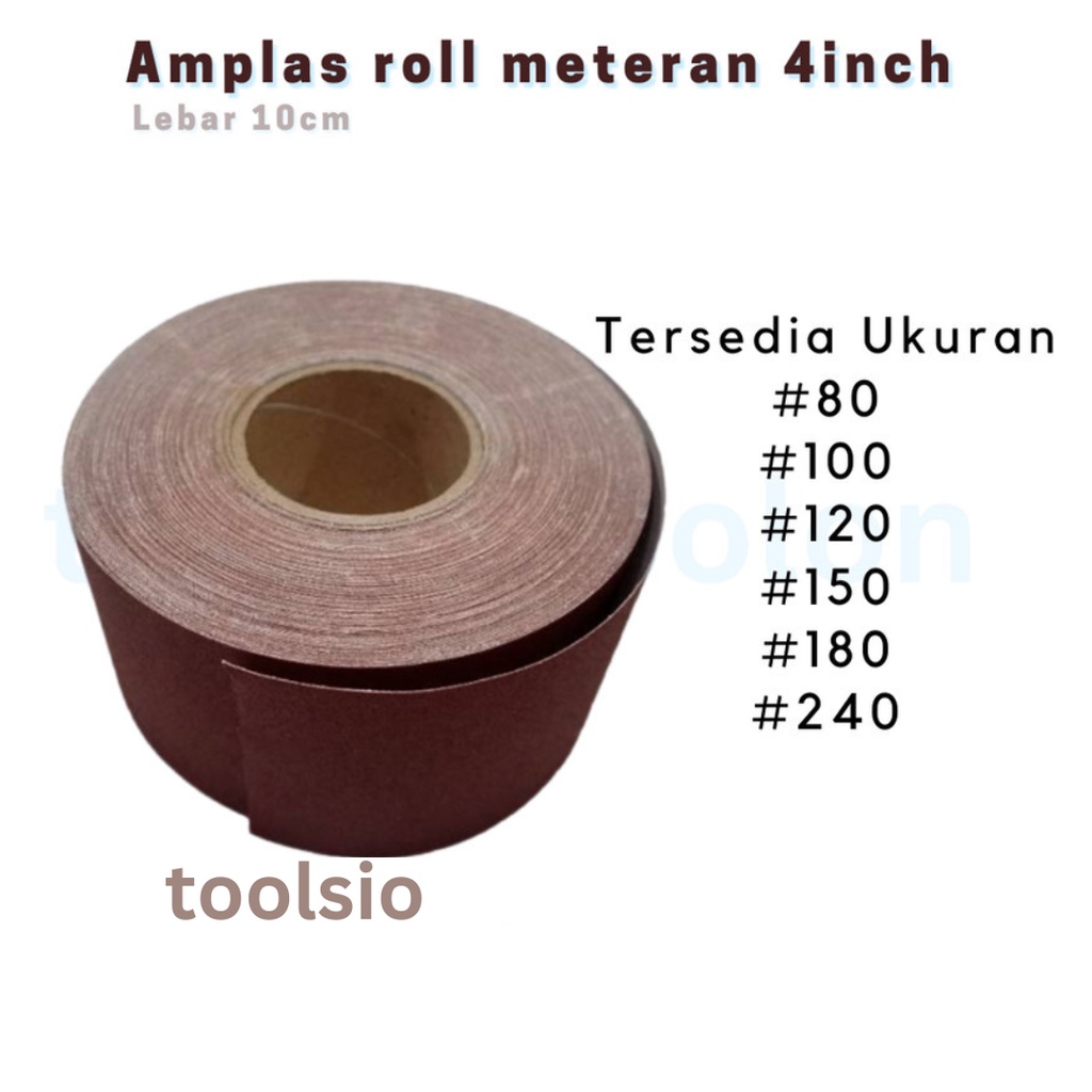 Amplas meteran Amplas roll harga per 1 meter  Amplas kertas tersedia grit 80 100 120 150 180 240
