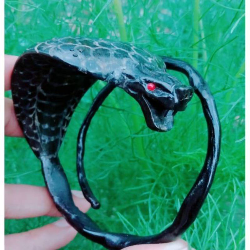 Gelang Akar bahar Hitam ukir Cobra