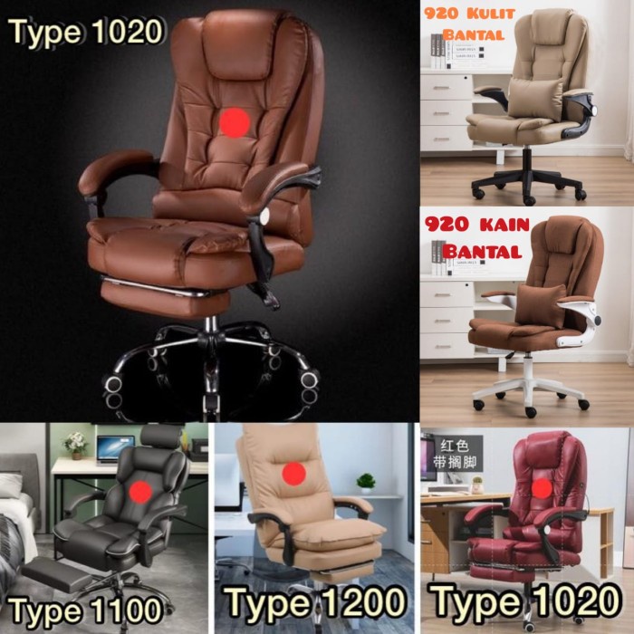 KURSI DIREKTUR KANTOR KERJA OFFICE CHAIR HIDROLIK KULIT PREMIUM MURAH