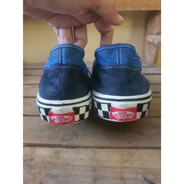 sepatu second ori vans style 36 decon sf checkerboard true blue...