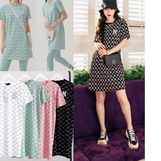 ☻ MLB Monogram Allover Short Sleeve Tshirt & Dress ✦