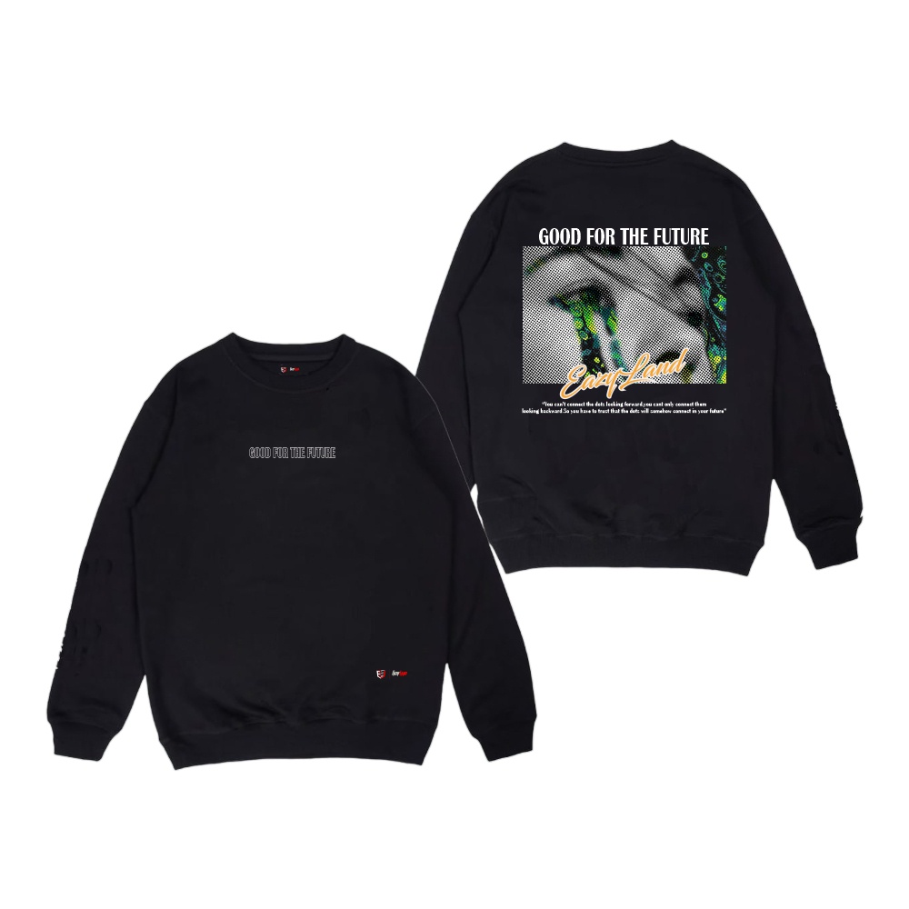 Sweater Crewneck Terbaru Bear Unisex Pria Wanita M-XL Full Lebel dan Hantag Eazy Land Switer Cowok Cewek Sweatshirt West Tokyo West South