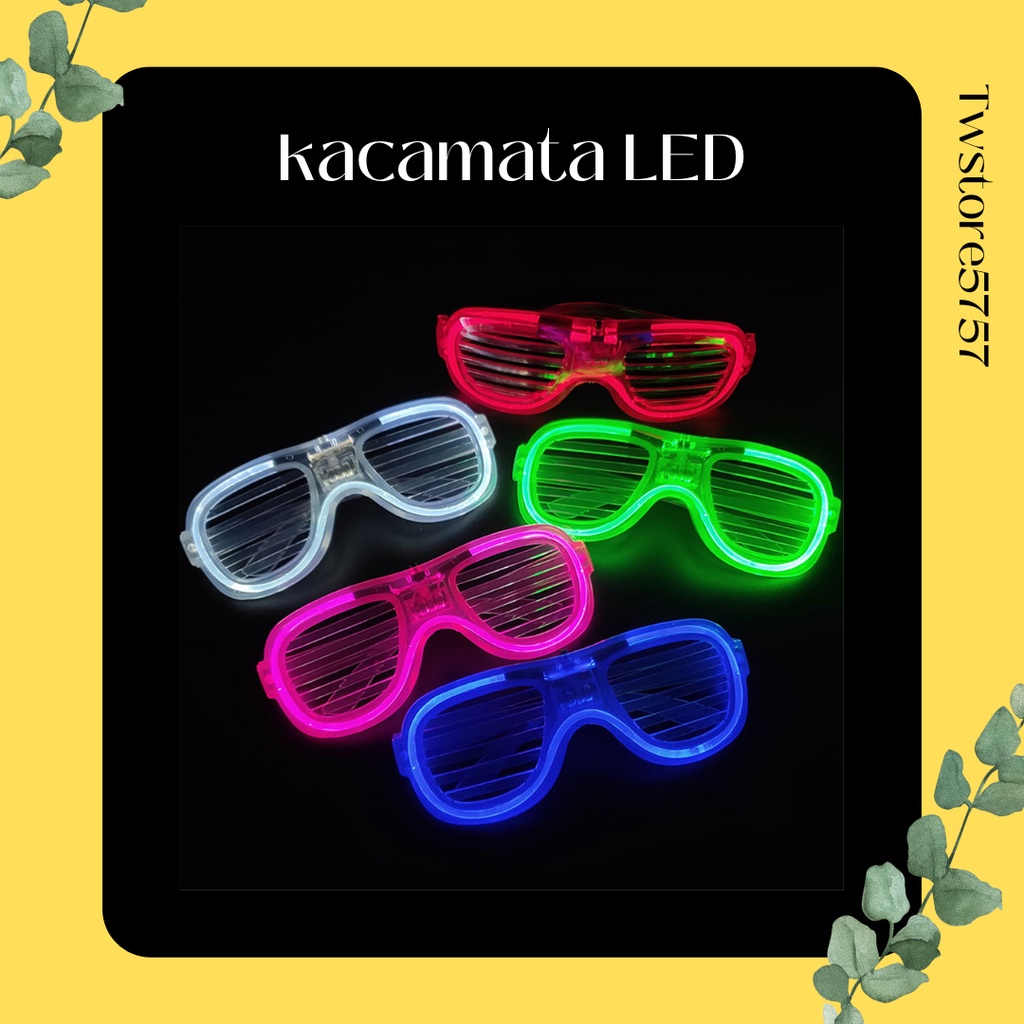 KacaMata Led Glasses Isi 1pcs Kaca Mata Nyala LED Party Kacamata Viral