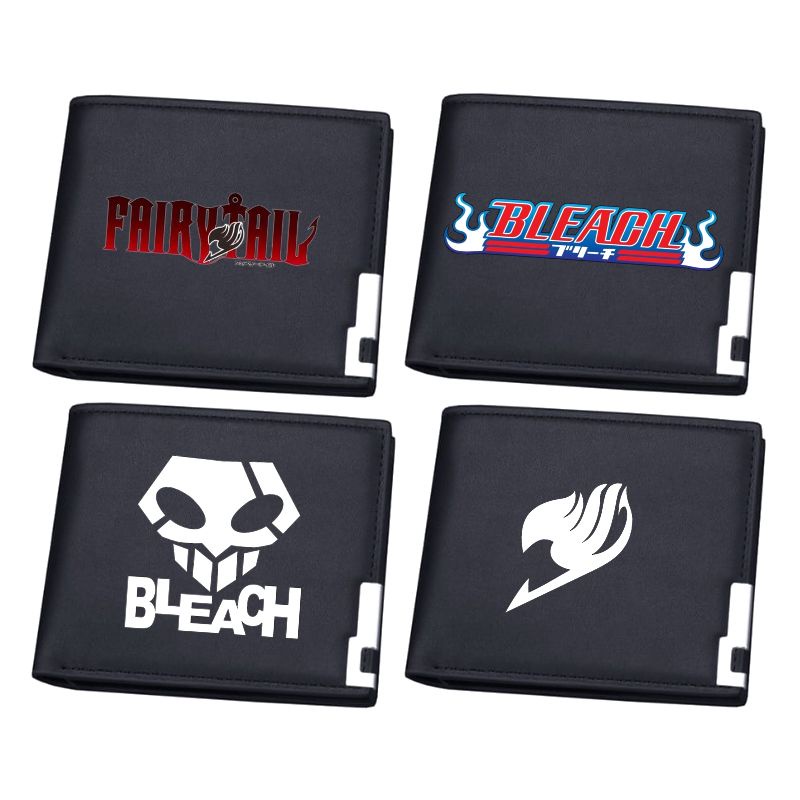 dompet lipat hitam anime Bleach /Dompet wallet import anime Bleach/ dompet kulit hitam anime bleach