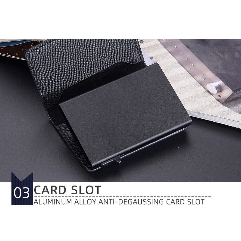 Dompet Kartu Kulit RFID Baellerry Original Anti Theft Card BLY064
