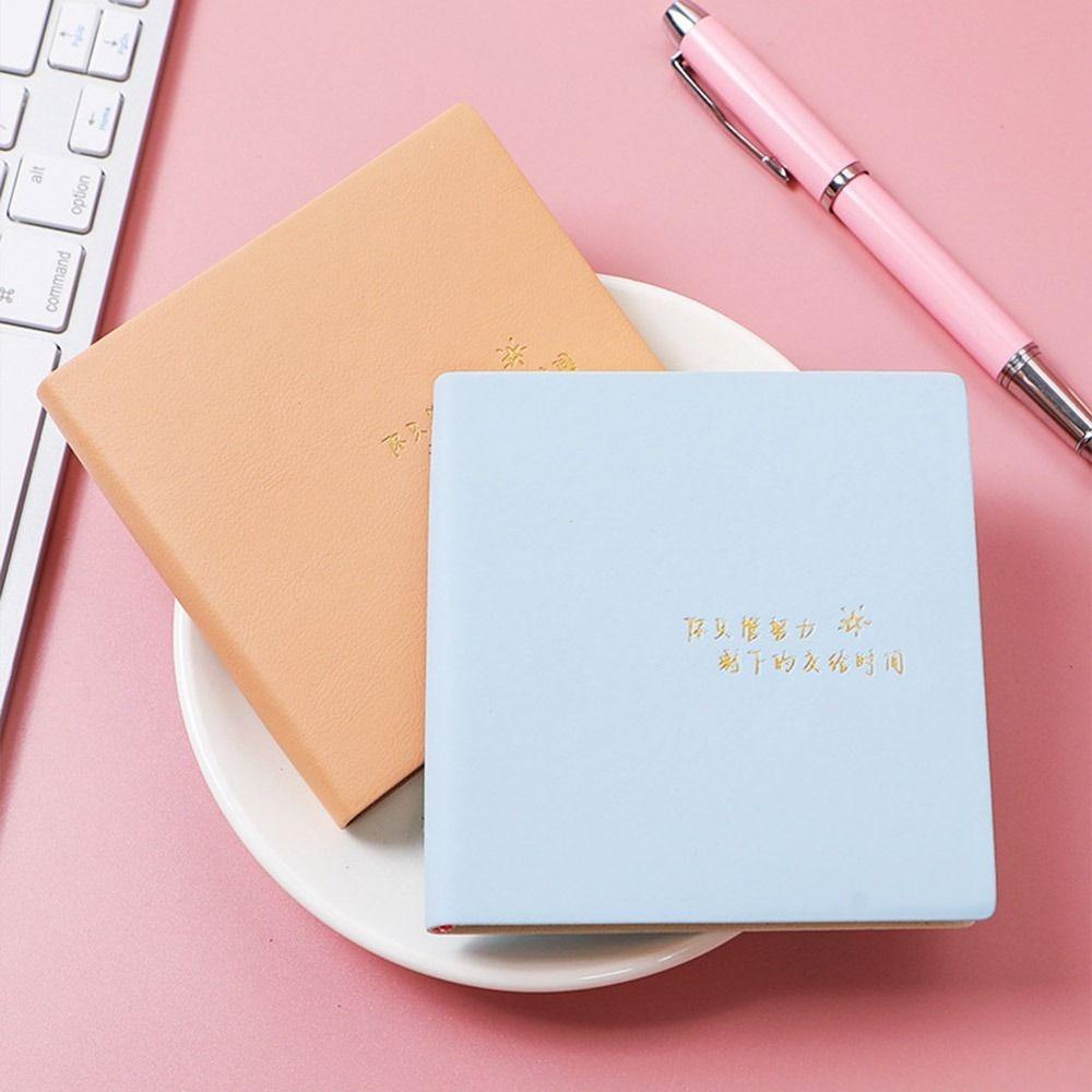 R-flower Mini Square Notebook 96lembar Alat Tulis Siswa Sederhana Alat Kantor Sekolah Penebalan Agenda Organizer Bisnis Notepad