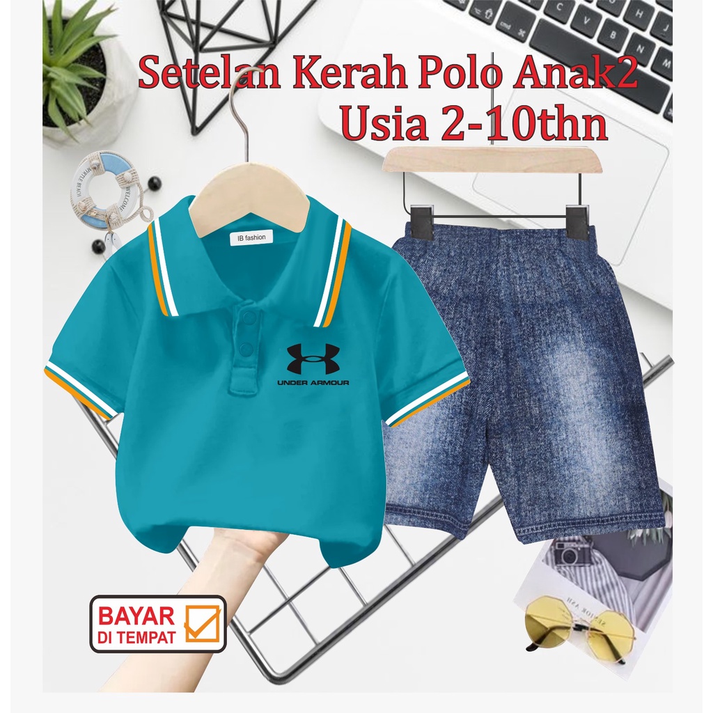 ((IB))SETELAN ANAK2 KERAH POLO/ARMOR DIGITAL SABLON