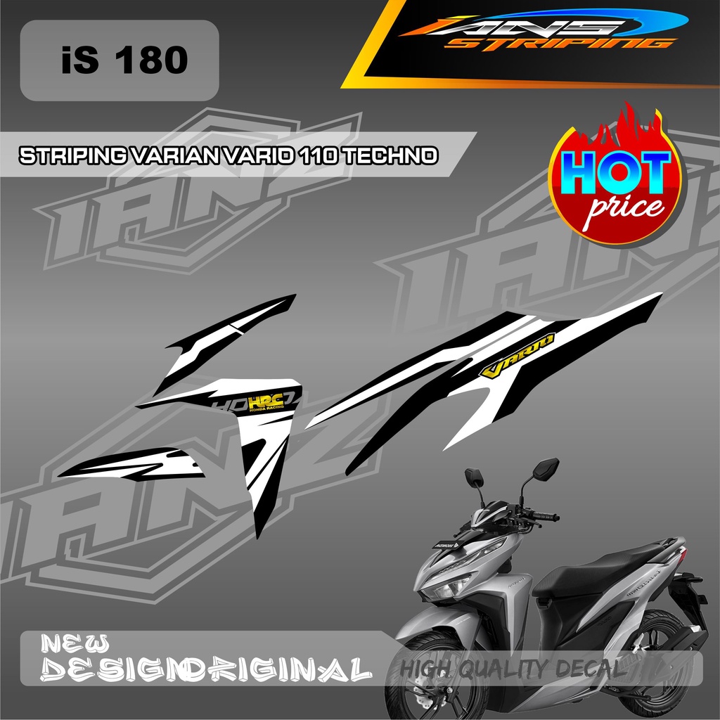 TERBARU STIKER STRIPING MOTOR HONDA VARIO TECHNO 110 VARIASI DESAIN WARNA / STIKER DECAL HONDA VARIO110 / DECAL KERETA HONDA VARIO TECHNO  IS180