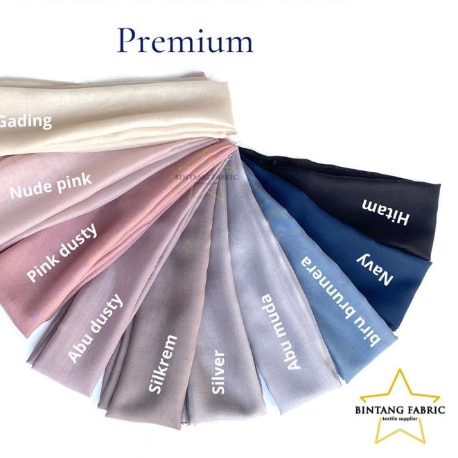 ✹ Bahan Kain Hijab Vienna Ultrafine Paris Premium per 115 cm ►
