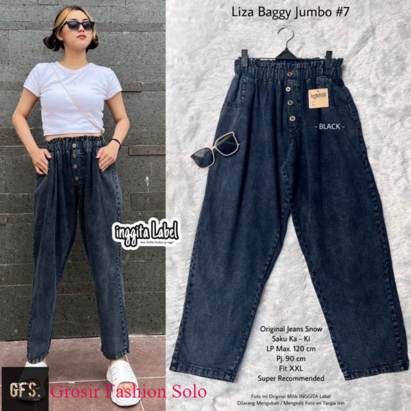 LIZA BAGGY JUMBO #7 | CELANA BOYFRIEND JEANS | BY INGGITA