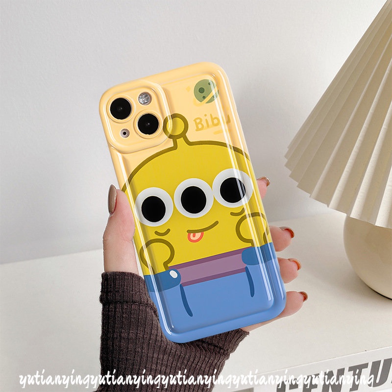 Case Bears Manyo Strawberry Lucu Realme C12 6i 5 5i 5s C35 C15 C21Y C25Y C25 C11 2020 C20 C25s Realme C3 C1 C2 C33 C20A C11 2021 Kartun Alien Toy Story Lembut Shockproof Airbag Cover