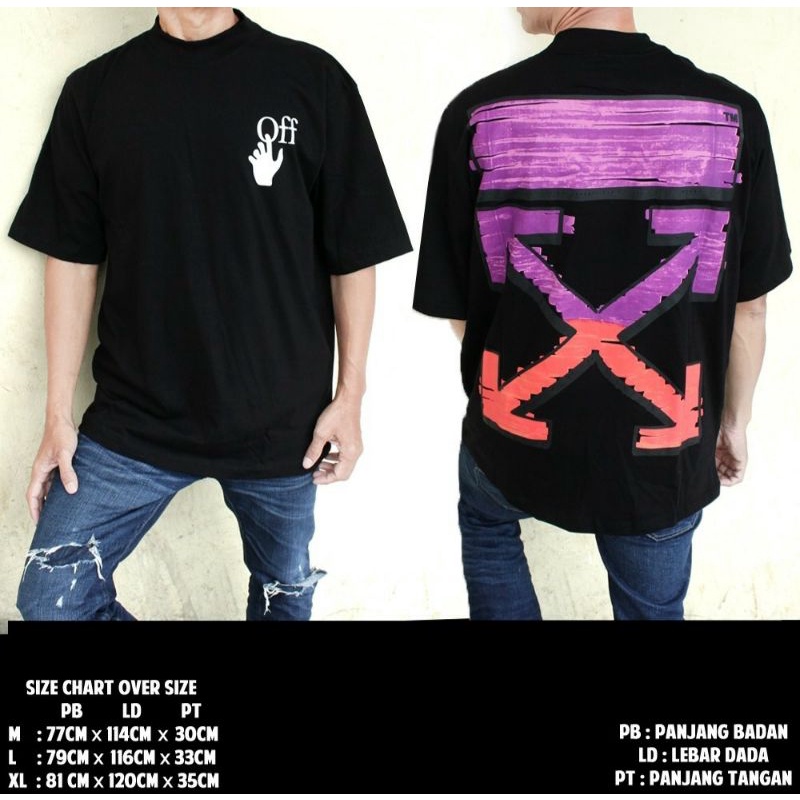 TSHIRT KAOS OFF-WHITE OVERSIZE FULL TAG | KAOS OVERSIZE PRIA | KAOS DISTRO