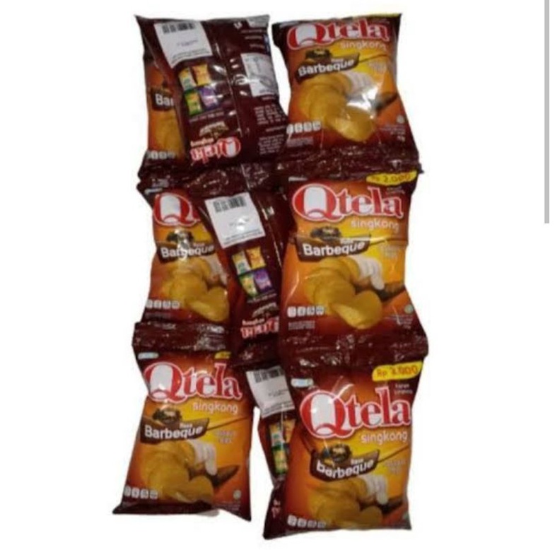 

kripik Qtela barbecue_snak/jajanan renteng anak ecer 2000 murah lengkap