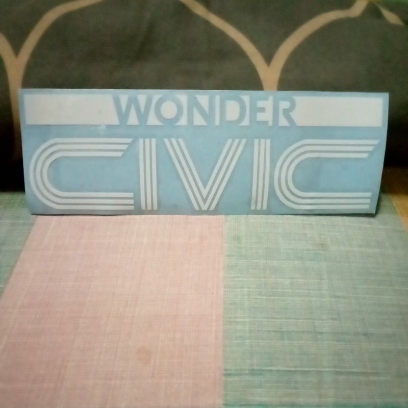 stiker kaca belakang civic wonder