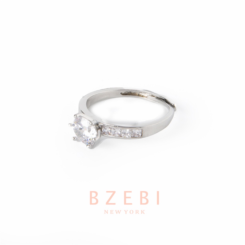 Bzebi Cincin Emas Berlian 18k, Cincin Terbuka Dapat Disesuaikan, Anti Karat, Gaya Korea, Aksesoris Fashion Wanita, Aksesoris Sehari-Hari, Perhiasan Premium, Hadiah Ulang Tahun Dengan Box 642r-2