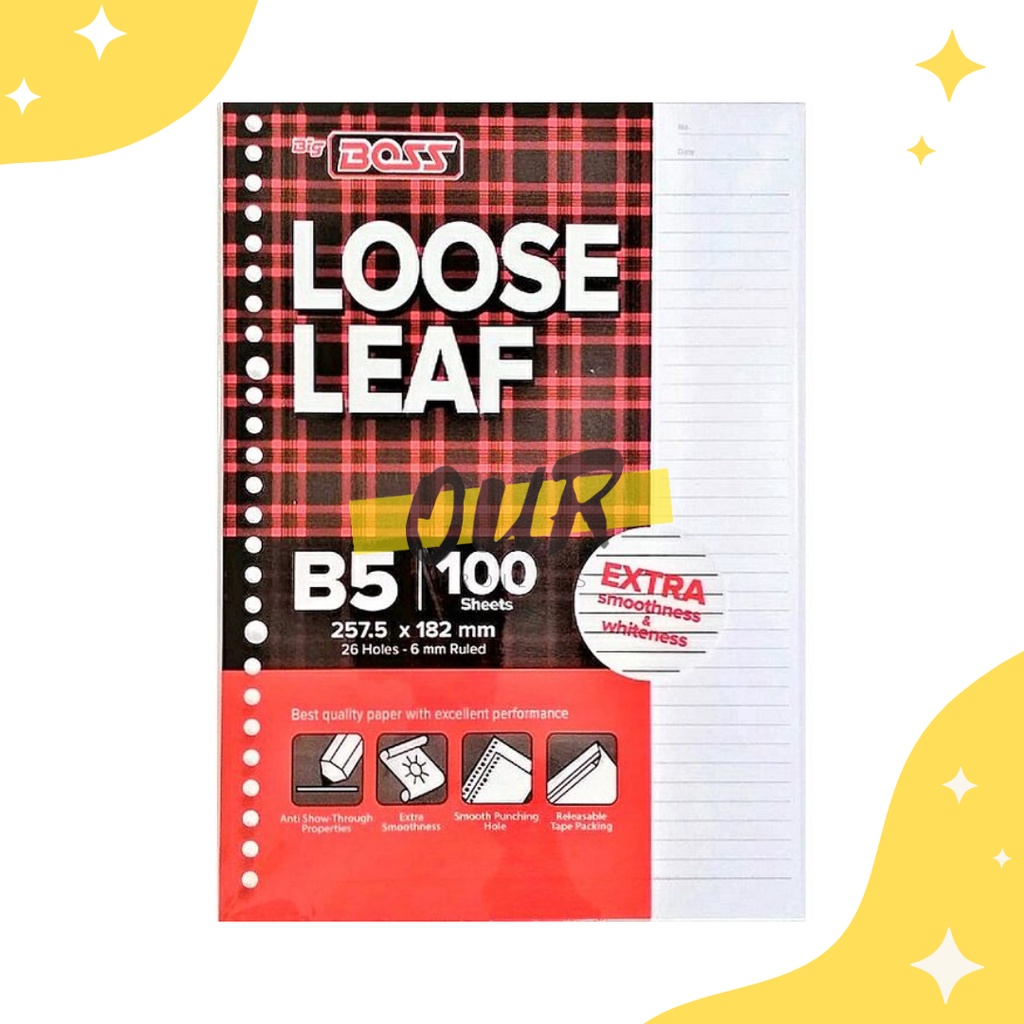 

ISI BINDER B5 100 REFIL BIG BOSS LOOSE LEAF [Our_projects]