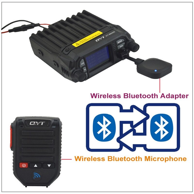 821 QYT BT-89 Portable Bluetooth Wireless Microphone Radio Rig KT Series