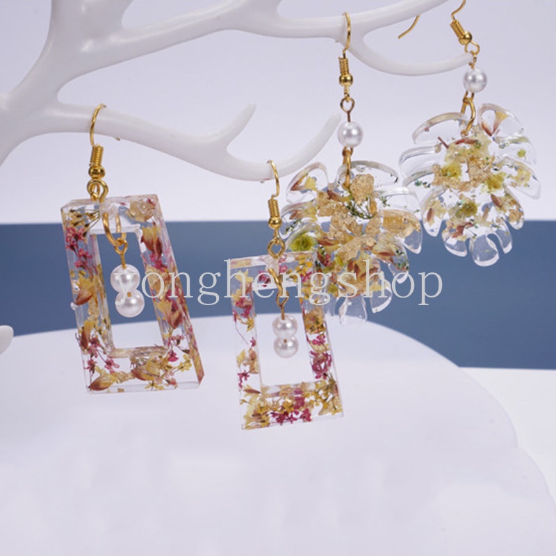 Anting Liontin Perhiasan Cetakan Silikon Resin Casting Cetakan DIY Kristal Epoxy Handmade Craft Making Tool