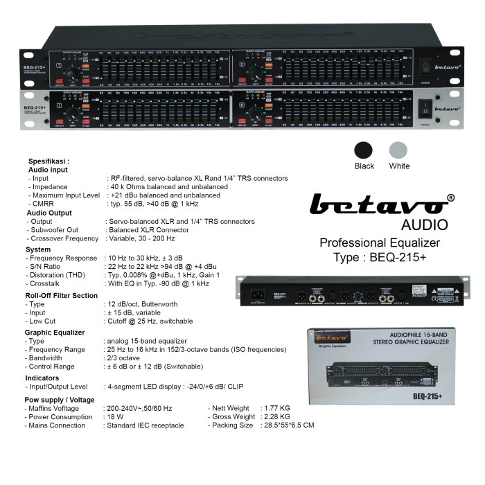 Equalizer Betavo BEQ-215+ - Black