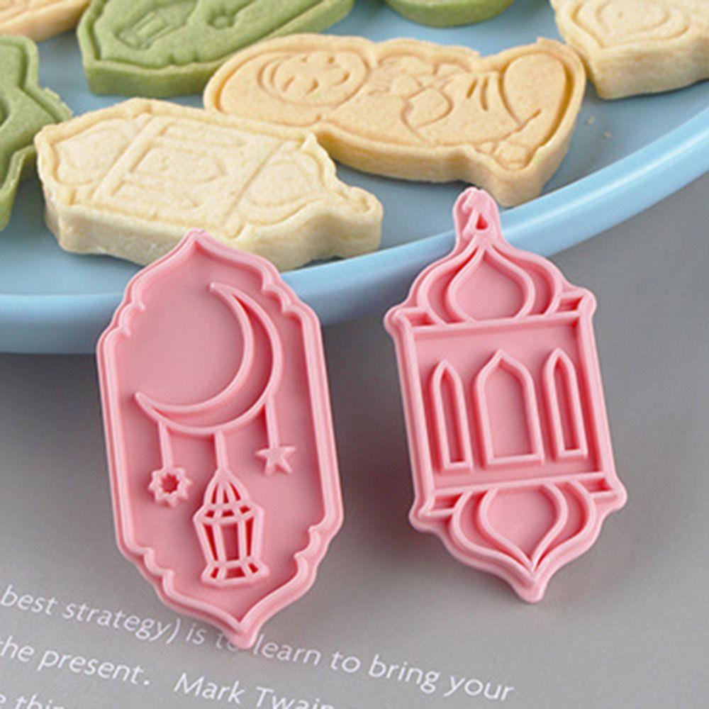 Solighter 8pcs/set Eid Mubarak DIY Pastry Dekorasi Cetakan Kue Cookie Cutter