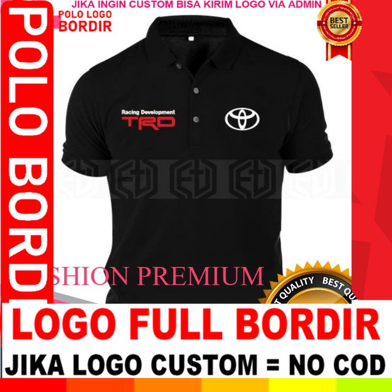 POLO BORDIR TOYOTA / Pakaian Baju Laki Laki Pria cewek Wanita Dewasa Terbaru / MLY POLO LOGO BORDIR 