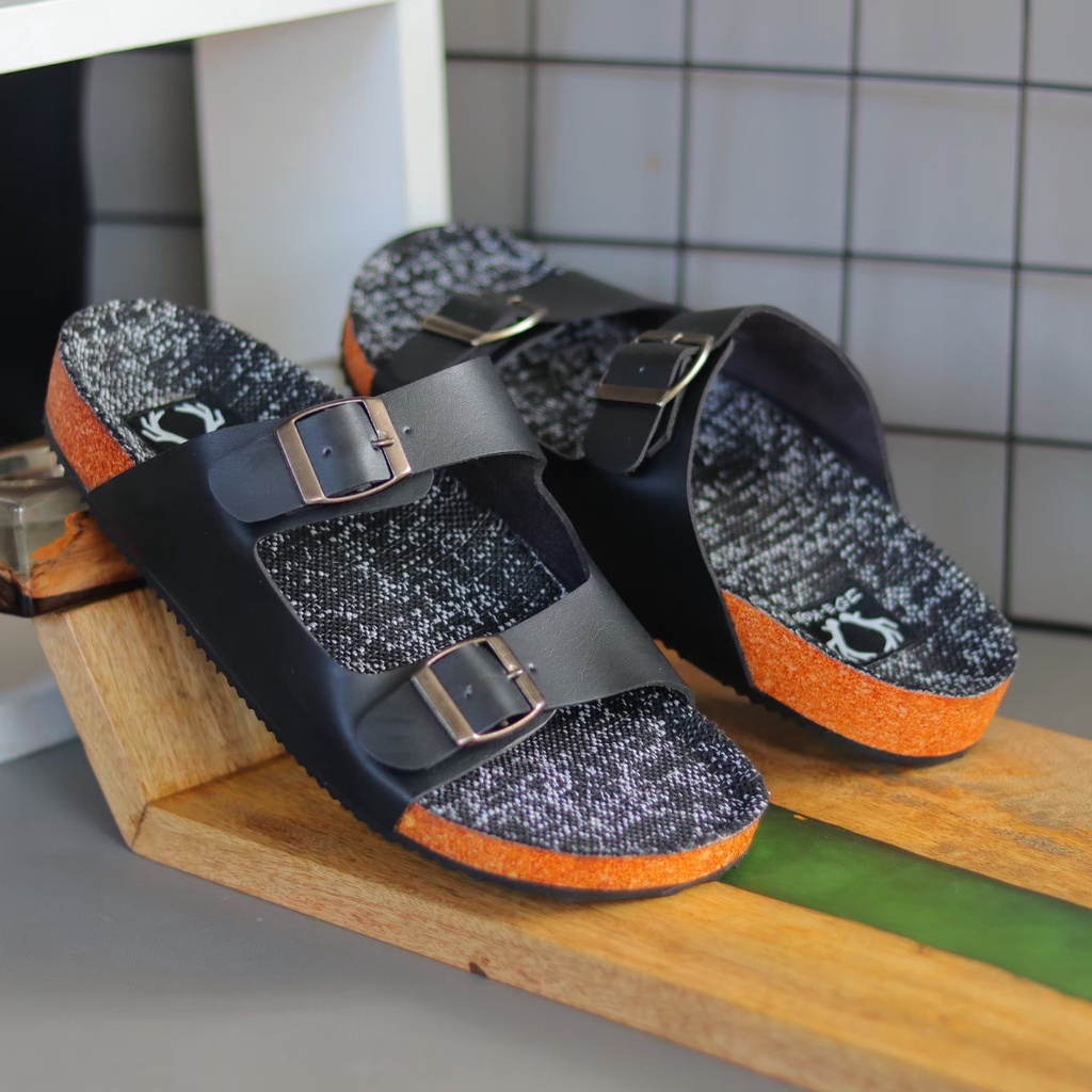 SANDALKasual KULIT PRIA KULIT Sintetis Premium ASLI ORIGINAL HANDMADE BANDUNG KASUAL SANTAI