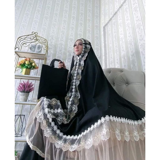 Mukena Dewasa Sutra Velvet premium Mukena Bilqis