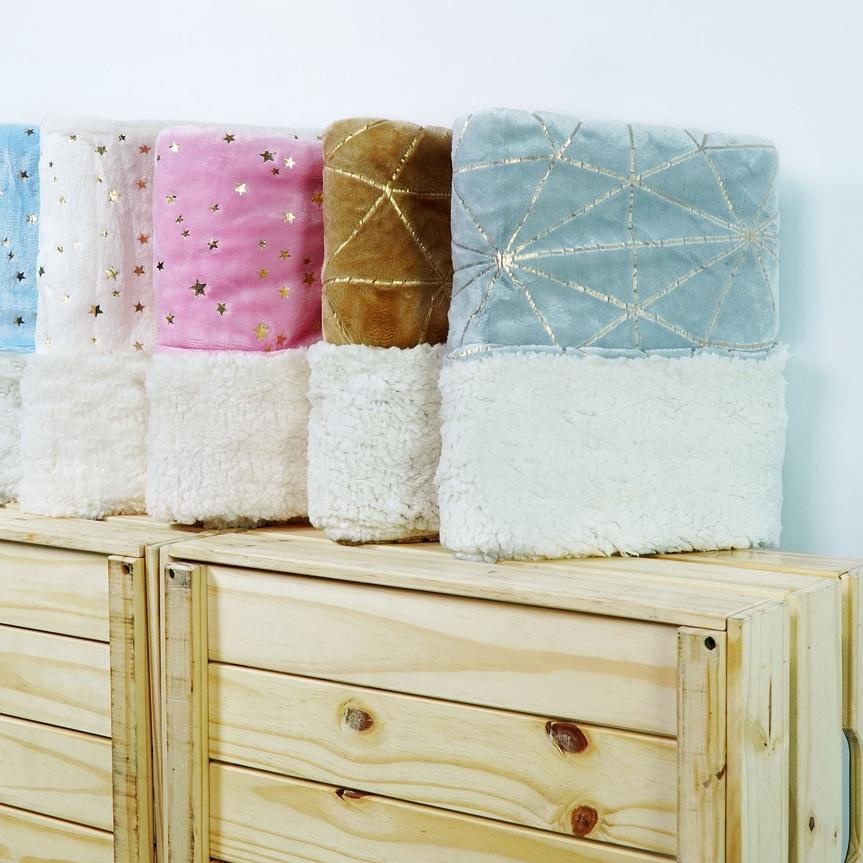 ☀ Kintakun Sherpa Foil Selimut Bayi 76 x 102 cm ➼